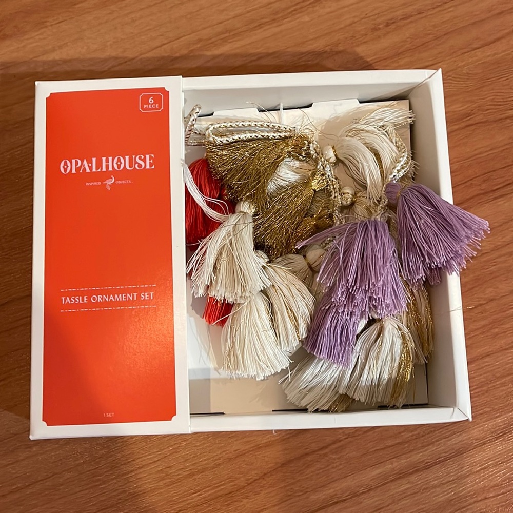 Opalhouse tassel ornament set